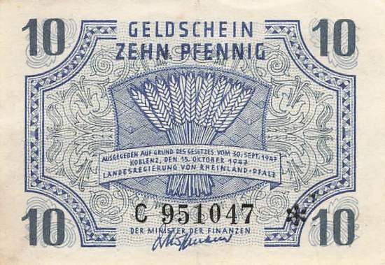 r.212 C 10 Pfennig 1947
